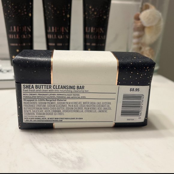 Bath & Body Works Bundle INTO THE NIGHT Shea Butter Hand Cream, Cleansing Bar - Picture 2 of 3